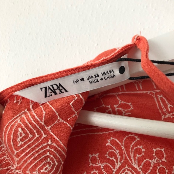 NWT Zara Long Embroidered Dress - Picture 7 of 9